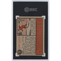 Hank Aaron Atlanta Braves 1962 Topps #320 SGC Authenticated 5 Card
