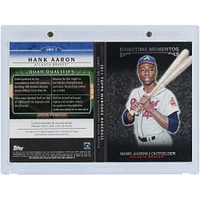 Livret de reliques d'occasion autographié par Hank Aaron des Braves d'Atlanta 2011 Topps Marquee Quad Gamed #GMQ-2 #2/10