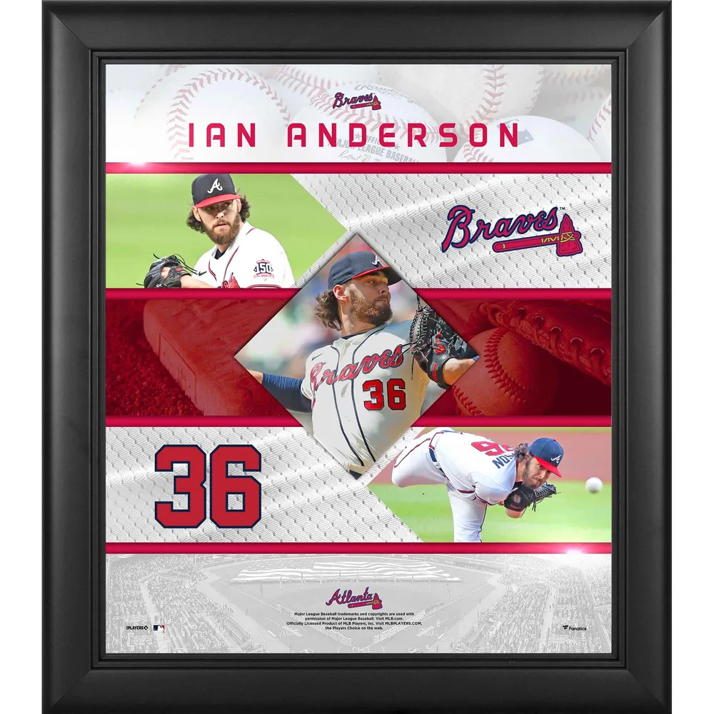 Lids Ian Anderson Atlanta Braves Fanatics Authentic Framed 15 x 17  Stitched Stars Collage