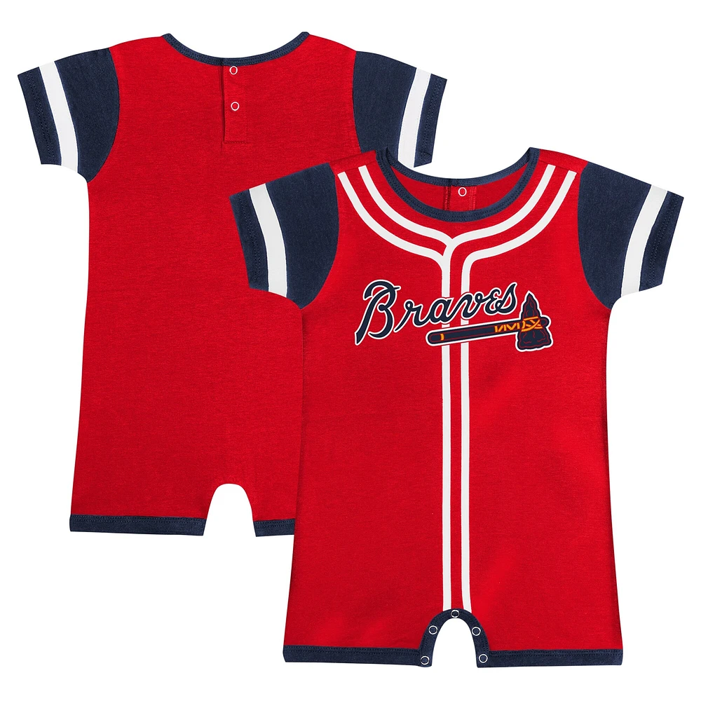 Barboteuse Fast Pitch rouge Atlanta Braves Fanatics pour bébé