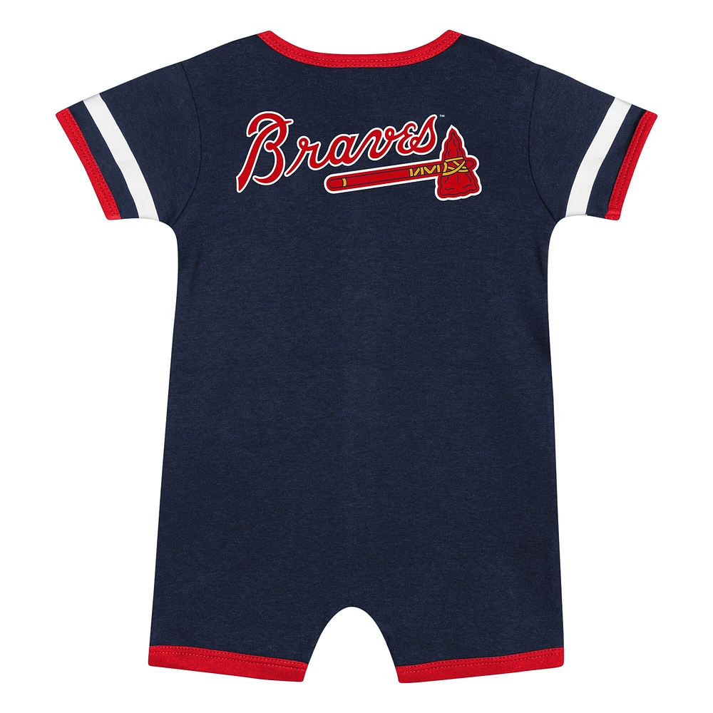 Ensemble 2 pièces pour bébé bleu marine des Atlanta Braves Double Hit