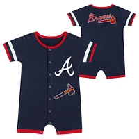 Ensemble 2 pièces pour bébé bleu marine des Atlanta Braves Double Hit