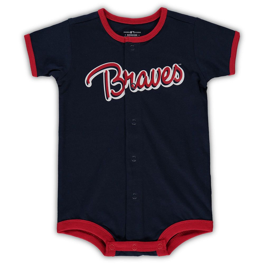 Infant Navy Atlanta Braves Power Hitter Romper