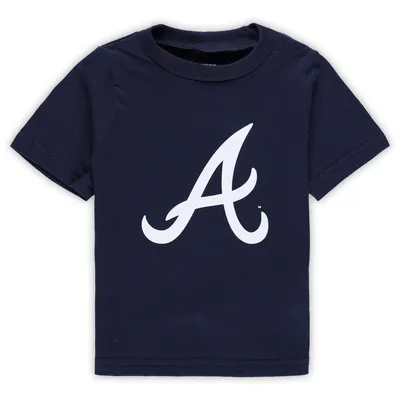 Atlanta Braves Infant Team Crew Primary Logo T-Shirt - Navy