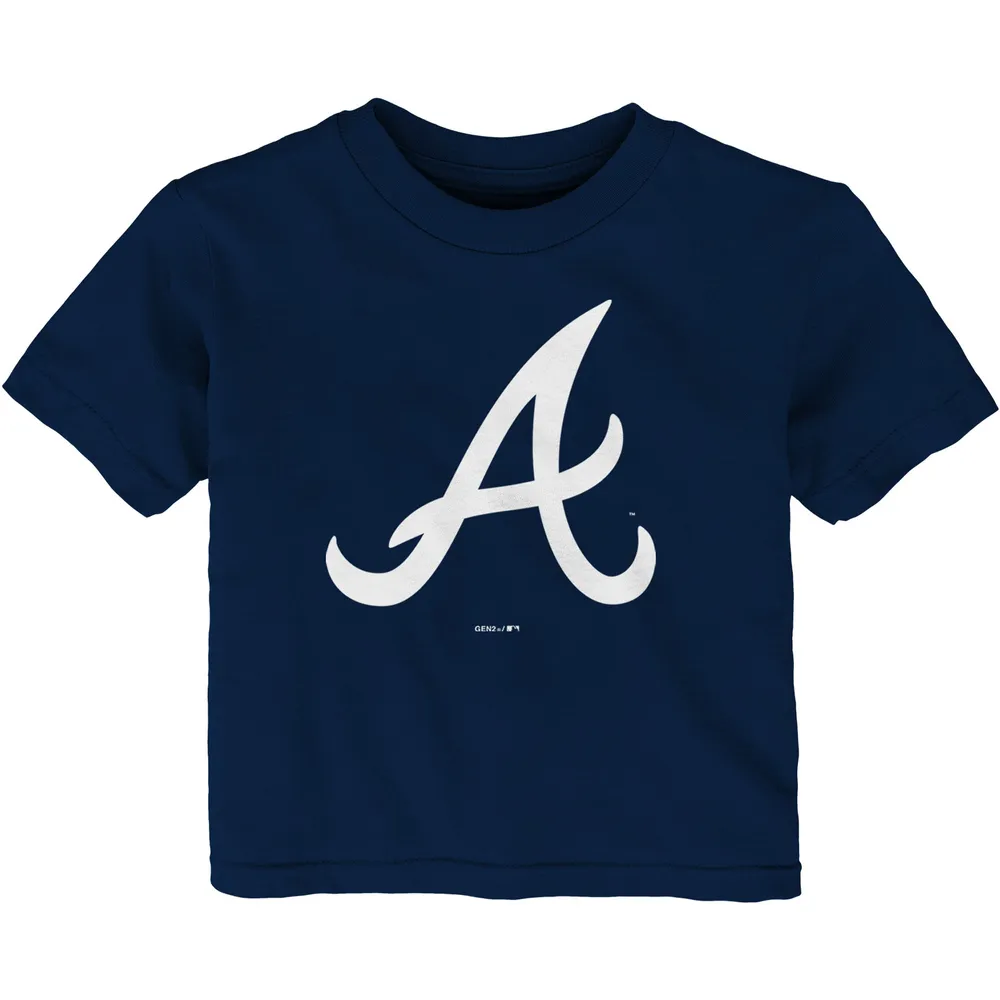 Lids Atlanta Braves Fanatics Branded Short Sleeve Hoodie T-Shirt - Navy