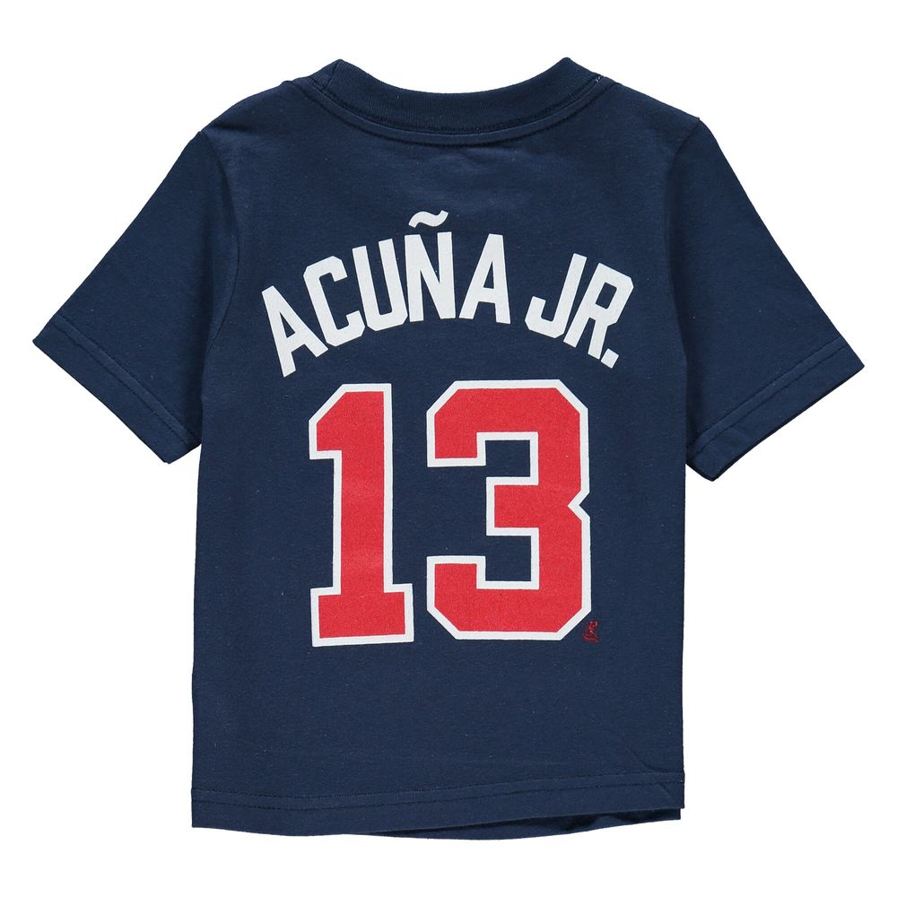 Infant Nike Ronald Acuna Jr. Navy Atlanta Braves Player Name & Number - T-Shirt