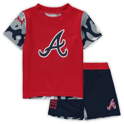 Atlanta Braves Infant Pinch Hitter T-Shirt & Shorts Set - Red/Navy