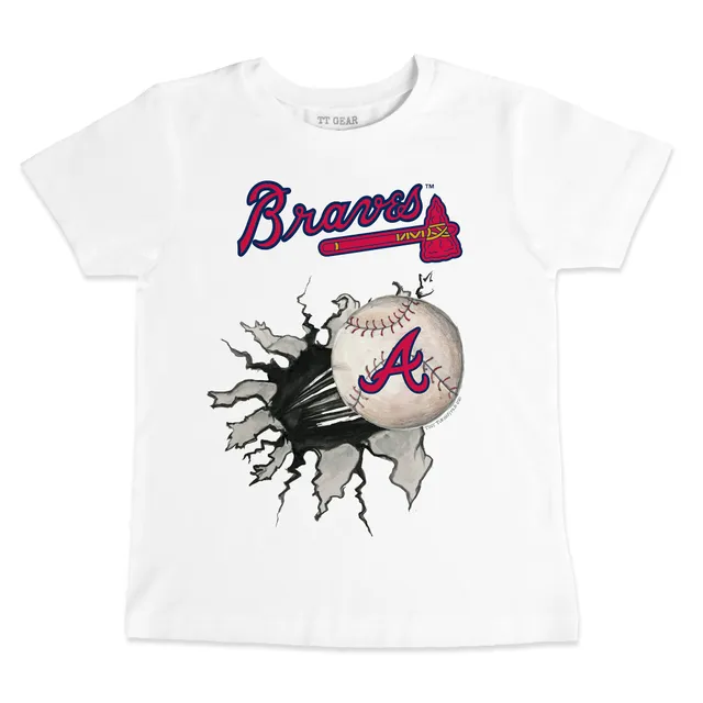 Lids Atlanta Braves Tiny Turnip Youth Baseball Love Raglan 3/4 Sleeve T- Shirt - White/Black