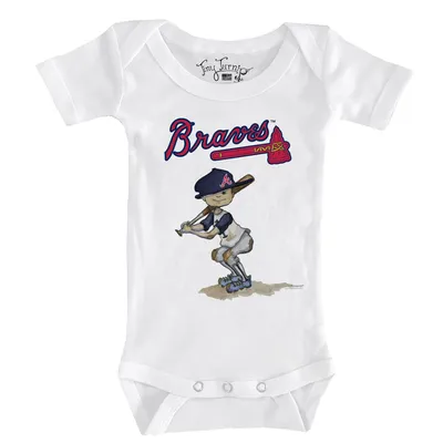 Atlanta Braves Tiny Turnip Infant Slugger Bodysuit - White