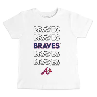 Atlanta Braves Tiny Turnip Women's Bronto 3/4-Sleeve Raglan T-Shirt -  White/Navy