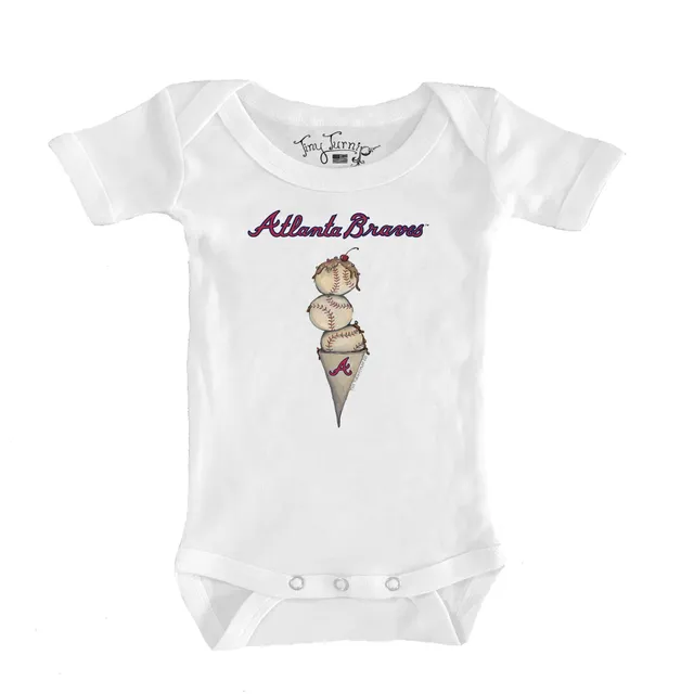 Lids Atlanta Braves Tiny Turnip Toddler Baseball Flag T-Shirt - White