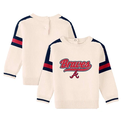 Infant WEAR by Erin Andrews  Cream Atlanta Braves Sweater