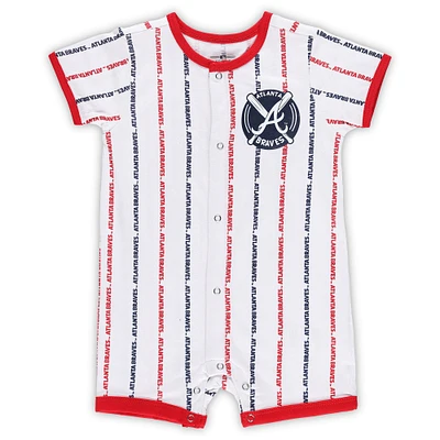 Combinaison de frappeur balle Atlanta Braves blanche pour bébé