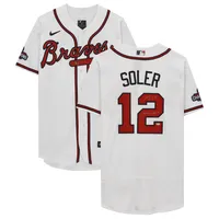 Jorge Soler Men's Atlanta Braves Jersey - Black/White Replica