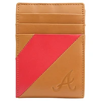 Porte-cartes en cuir Lusso Atlanta Braves Olson