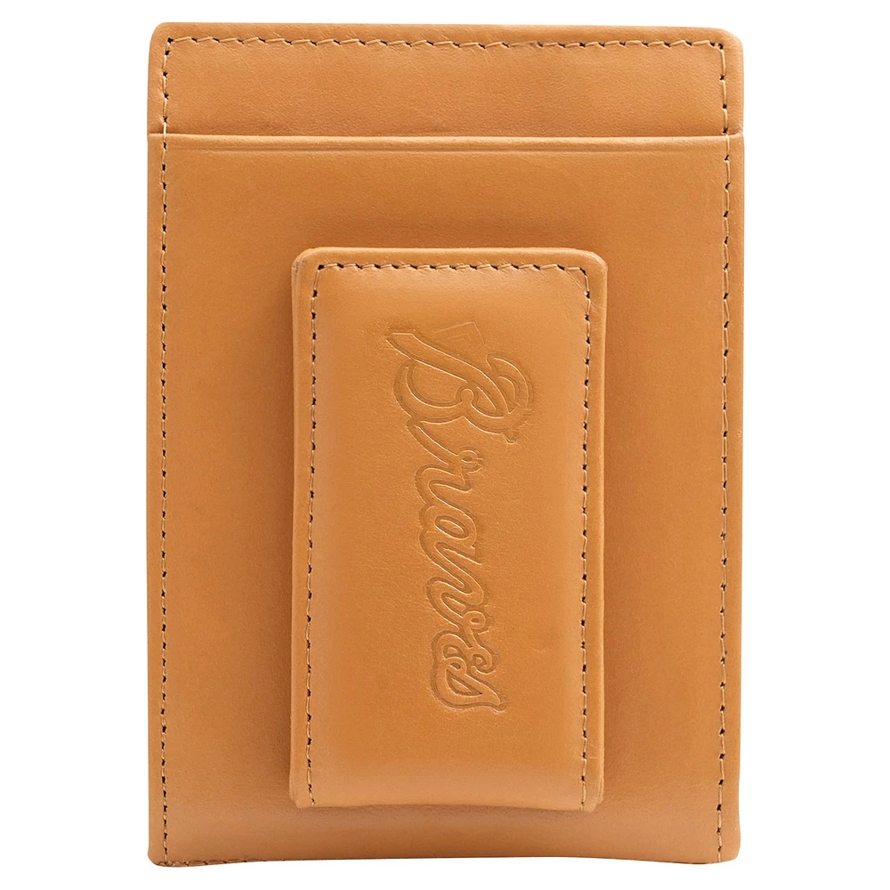 Lusso Atlanta Braves Olson Leather Cardholder