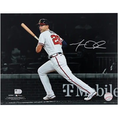 Matt Olson Atlanta Braves Autographed 11" x 14" Hitting Spotlight Photograph - Signed in Silver Ink