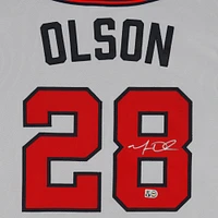 Maillot Nike authentique gris autographié par Matt Olson des Atlanta Braves