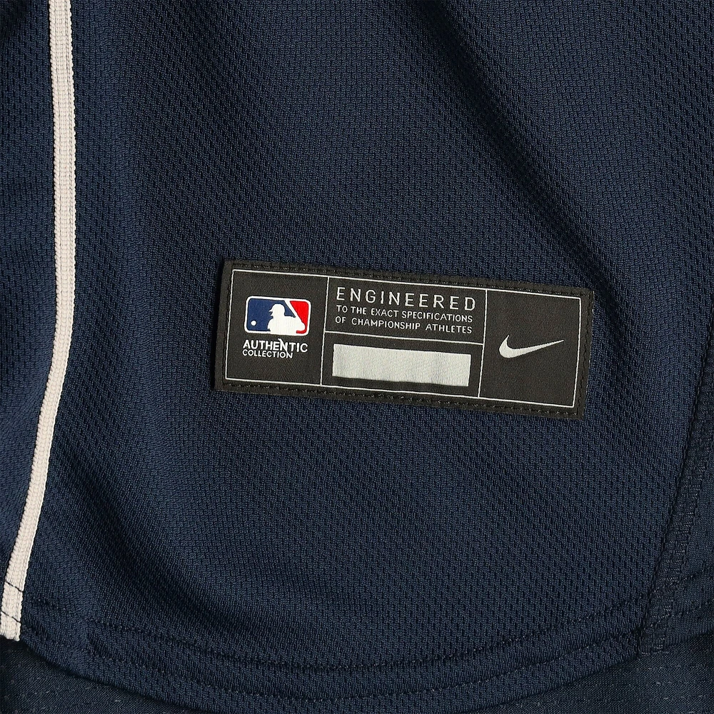 Maillot Nike bleu marine authentique dédicacé par Matt Olson des Braves d'Atlanta avec inscription « For The A ! »