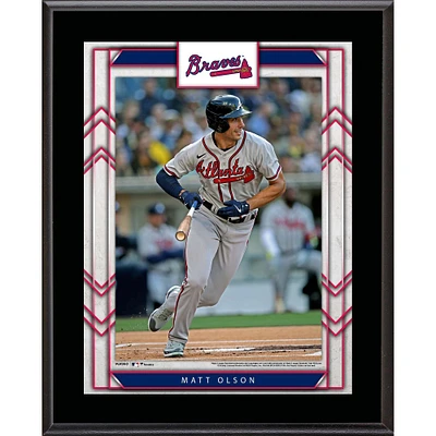 Plaque de joueur sublimée encadrée de 10,5" x 13" de Matt Olson des Braves d'Atlanta