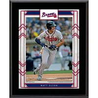 Plaque de joueur sublimée encadrée de 10,5" x 13" de Matt Olson des Braves d'Atlanta