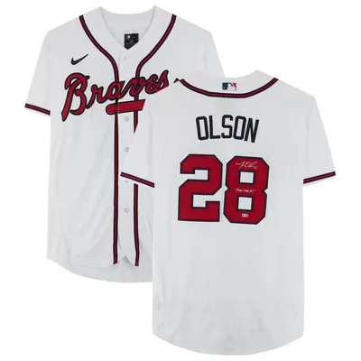 Matt Olson Red Atlanta Braves Autographed Nike Replica Jersey