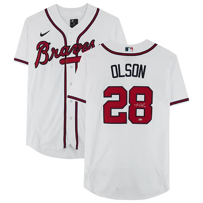 Maillot Nike authentique autographié par Matt Olson des Braves d'Atlanta