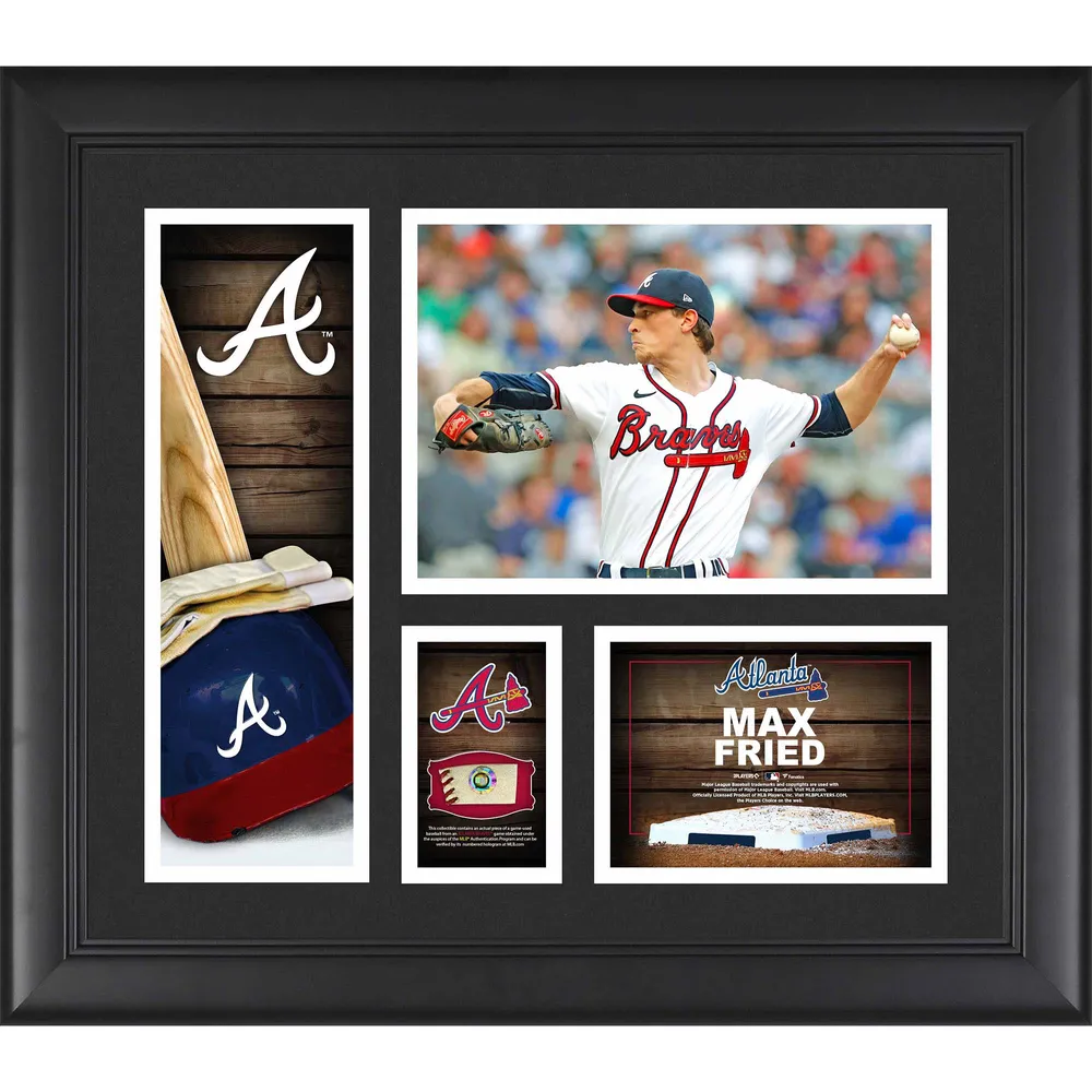 Max Fried Atlanta Braves Autographed Framed White Nike Authentic Jersey Shadowbox
