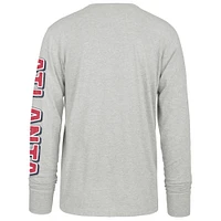 Men's '47  Gray Atlanta Braves Big & Tall Distressed Franklin Long Sleeve T-Shirt