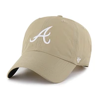 Men's '47  Khaki Atlanta Braves Performance Clean Up Adjustable Hat