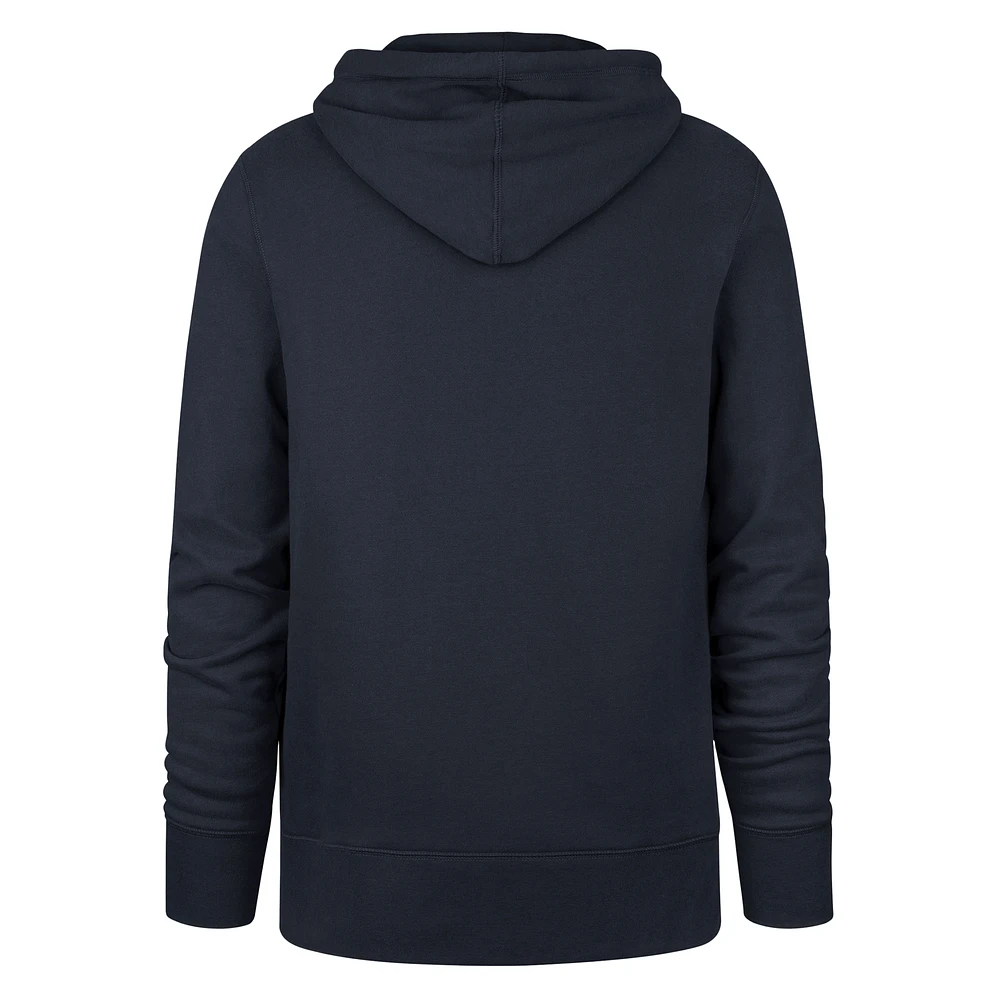 Men's '47  Navy Atlanta Braves Big & Tall Velocity Fleece Pullover Hoodie