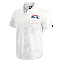 Haut boutonné imprimé crème pour homme de la collection Darius Rucker par Fanatics des Braves d'Atlanta