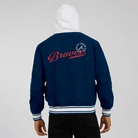Men's Darius Rucker Collection by Fanatics  Navy Atlanta Braves Full-Snap Hooded Jacket