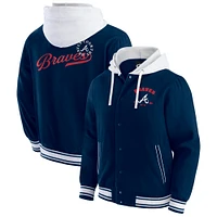 Men's Darius Rucker Collection by Fanatics  Navy Atlanta Braves Full-Snap Hooded Jacket