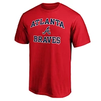 T-shirt rouge Fanatics pour hommes, taille grande et grande, Atlanta Braves