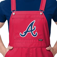 Salopette FOCO rouge pour homme avec grand logo des Braves d'Atlanta