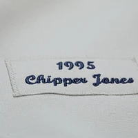 Men's Mitchell & Ness Chipper Jones Gray Atlanta Braves 1995 Throwback Authentic Jersey