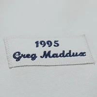 Men's Mitchell & Ness Greg Maddux Gray Atlanta Braves 1995 Throwback Authentic Jersey