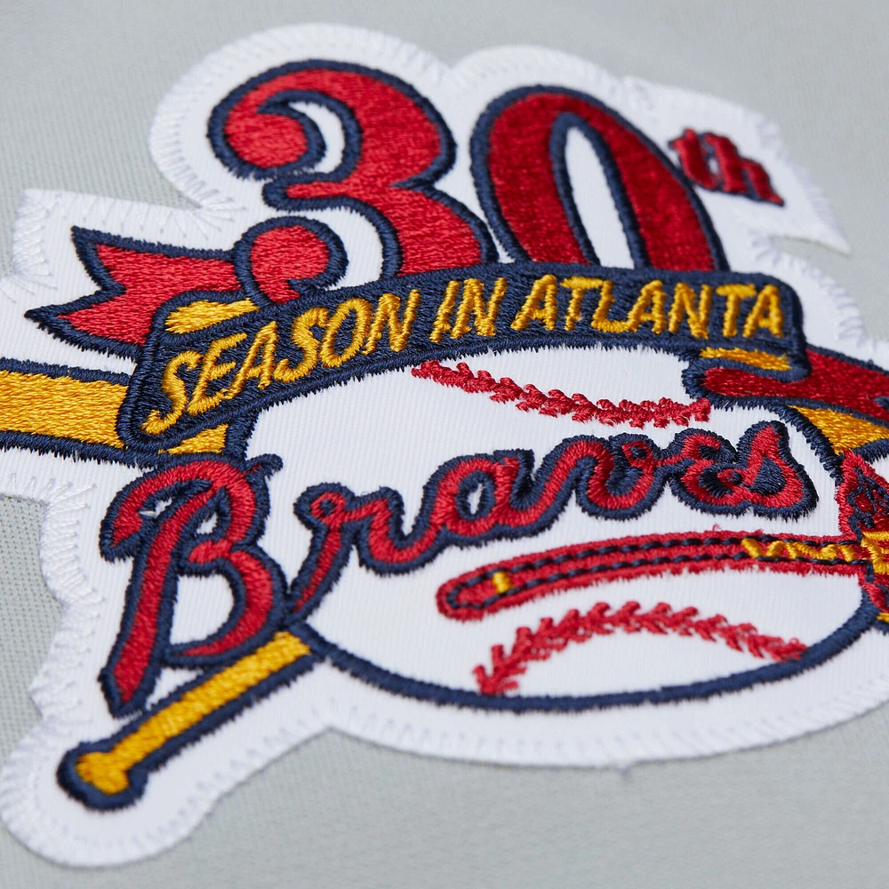 Men's Mitchell & Ness Greg Maddux Gray Atlanta Braves 1995 Throwback Authentic Jersey