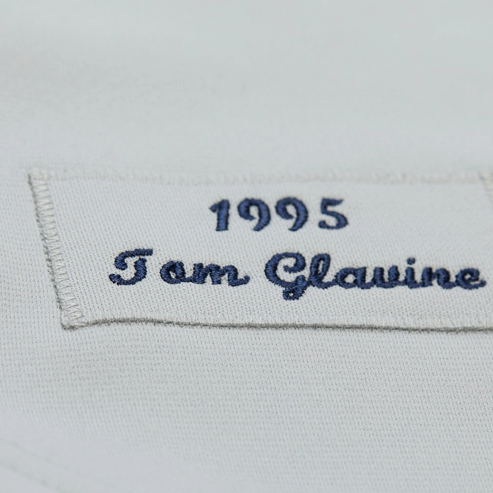 Men's Mitchell & Ness Tom Glavine Gray Atlanta Braves 1995 Throwback Authentic Jersey
