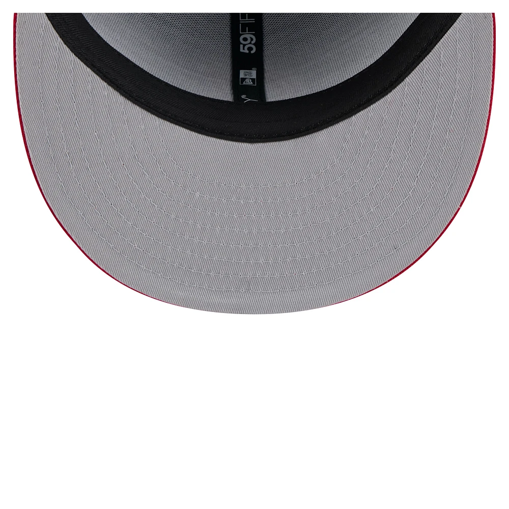 Casquette ajustée 59FIFTY à rayures bleues des Braves d'Atlanta de New Era pour homme