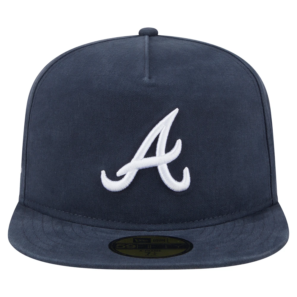 Casquette ajustée 59FIFTY bleu marine Atlanta Braves Championship Side Flag pour homme New Era