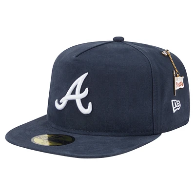 Casquette ajustée 59FIFTY bleu marine Atlanta Braves Championship Side Flag pour homme New Era