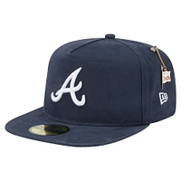 Casquette ajustée 59FIFTY bleu marine Atlanta Braves Championship Side Flag pour homme New Era