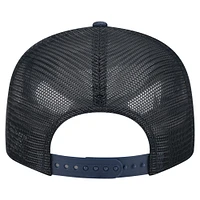 Men's New Era  Navy Atlanta Braves Split Panel 9FIFTY Trucker Snapback