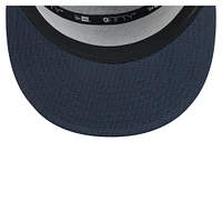 Men's New Era  Navy Atlanta Braves Split Panel 9FIFTY Trucker Snapback