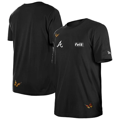 T-shirt noir pour homme New Era x Felt Atlanta Braves