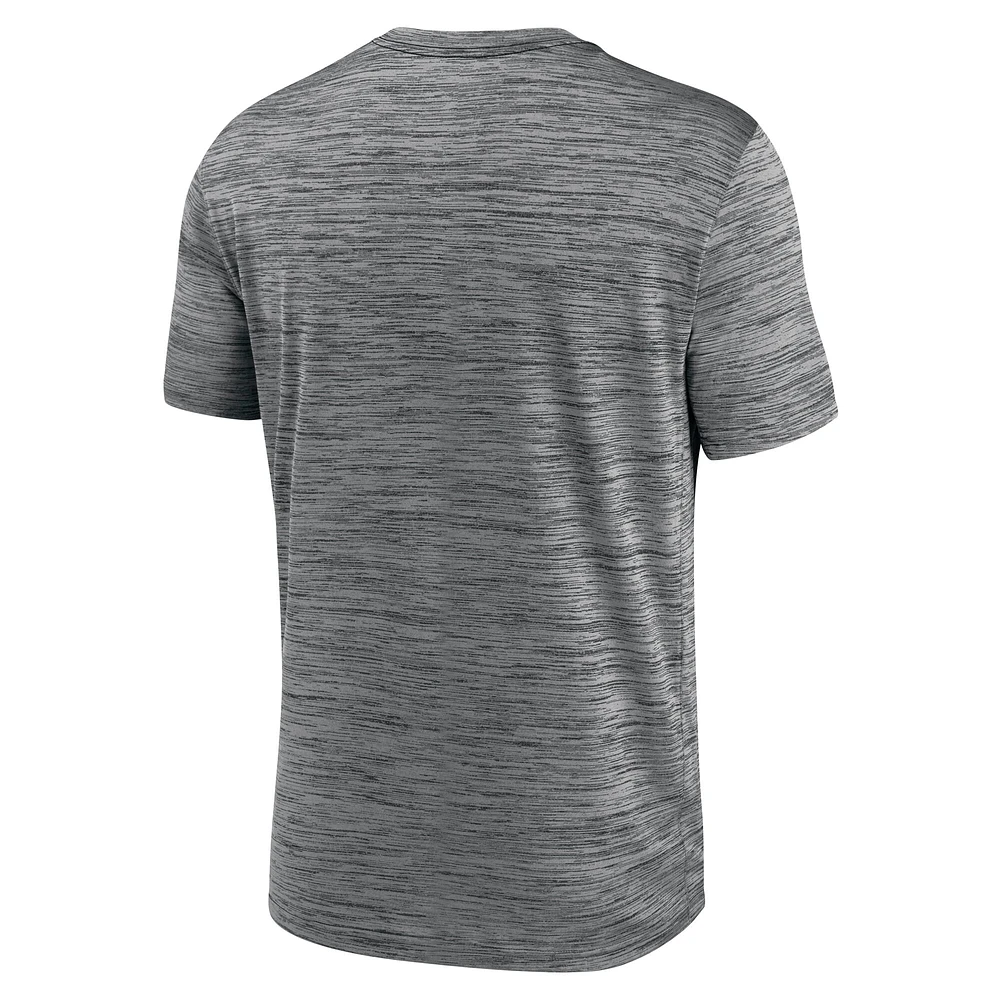 T-shirt Nike anthracite Atlanta Braves Authentic Collection Velocity Performance pour homme