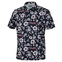 Men's Reyn Spooner  Navy Atlanta Braves Pua Performance Polo