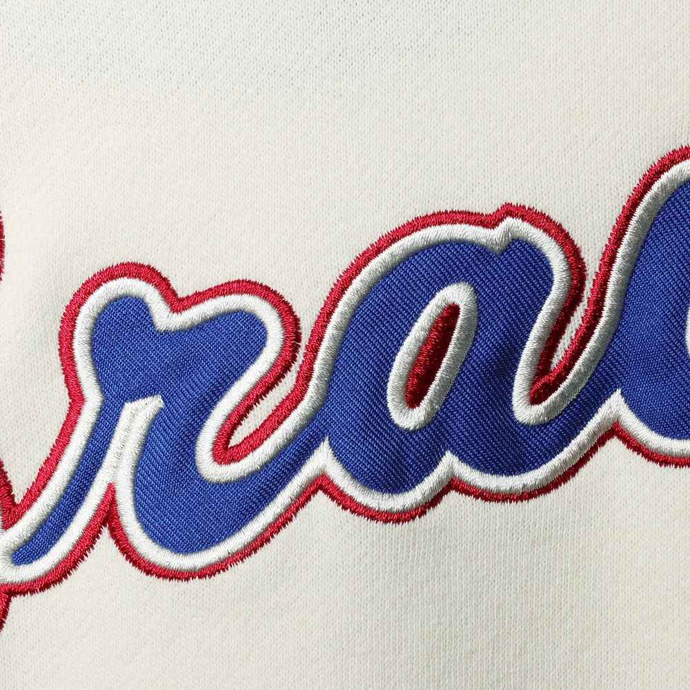 Men's '47 Cream Atlanta Braves Trifecta Shortstop Pullover Hoodie